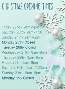 Christmas Opening Hours 2017/18 3