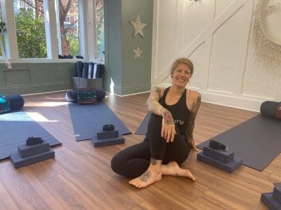 Group Yoga class